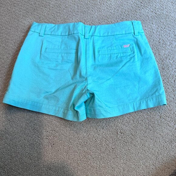 Vineyard Vines Shorts Chino Seafoam Green Pink Embroidered Whales Preppy Size 14 - Picture 5 of 11